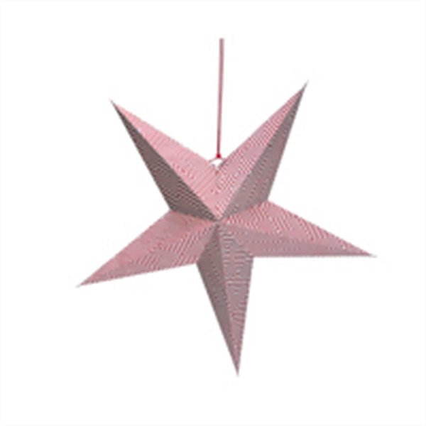 Estrela de 5 Pontas Decorada Vermelho 55cm (Origami)