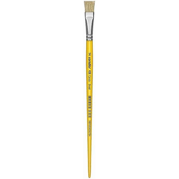 Pincel Artístico Cerda Natural Formato Chato - Amarelo Condor Tamanho 14