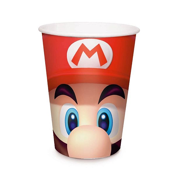 Super Mario Bros - Copo de Papel 240ml 08 Un