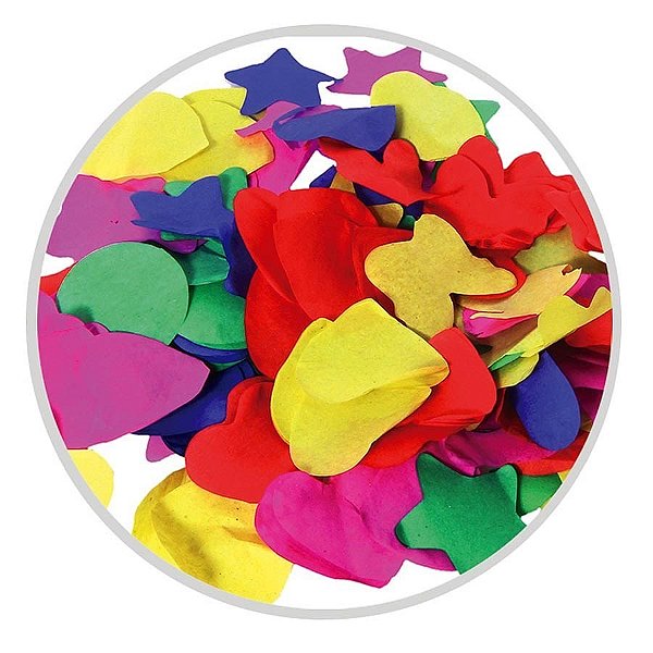 Lança Confete Chuva de Papel Colorido 30cm