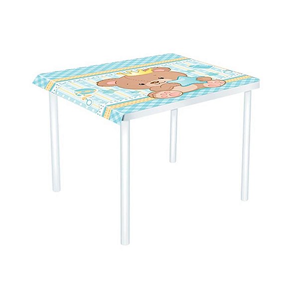 Toalha de Mesa Convidados Baby Ursinho Menino - 04 Un