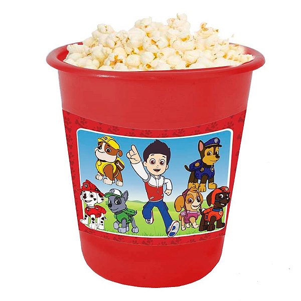 Festa Patrulha Canina - Adesivo para Balde de Pipoca 12x8cm Patrulha Canina - 03 Un