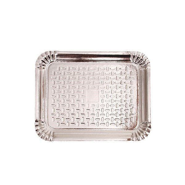 Bandeja Laminada Retangular nº 02 - Liso Prata