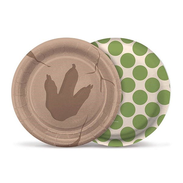 Festa Dinossauros - Prato Redondo 18cm 08 Un