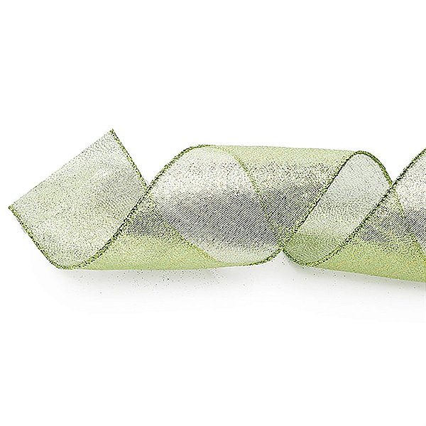 Fitas de Natal - Lisa Verde/Ouro (3,8cmx9.14m)