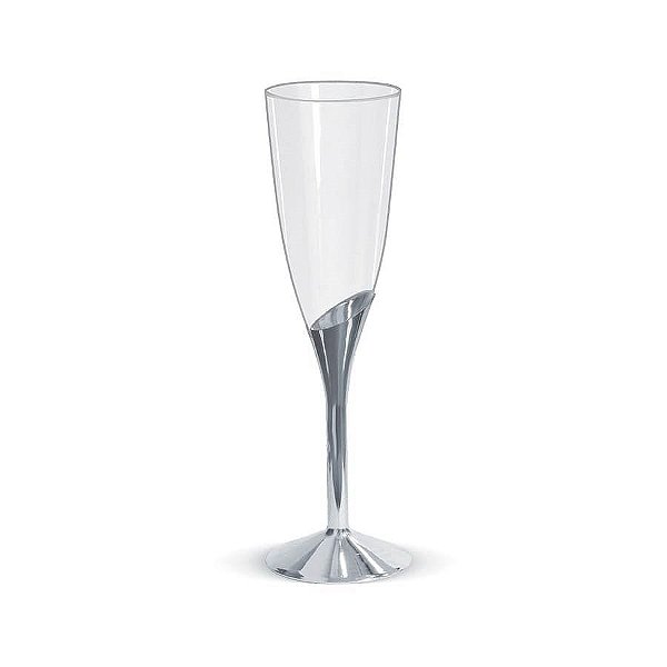 Taça Champagne 135ml Base Prata - 06 Un
