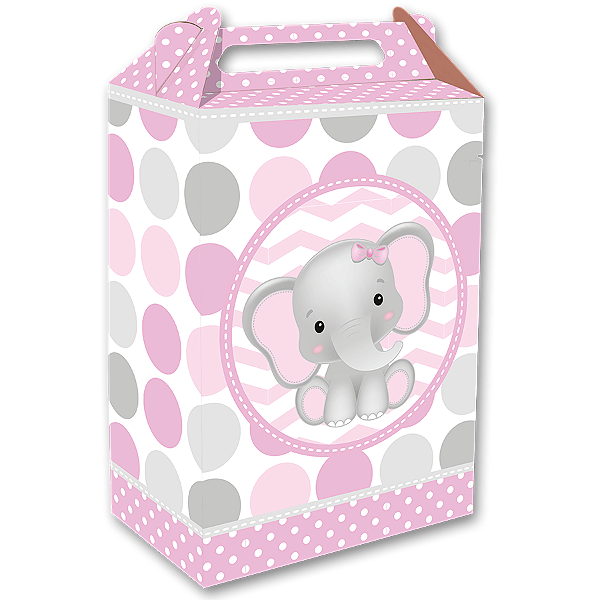 Caixa Surpresa Elefantinho Rosa - 08 unidades