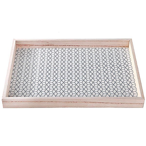 Bandeja Retangular Decorativa Grande - 33,5 x 24 cm