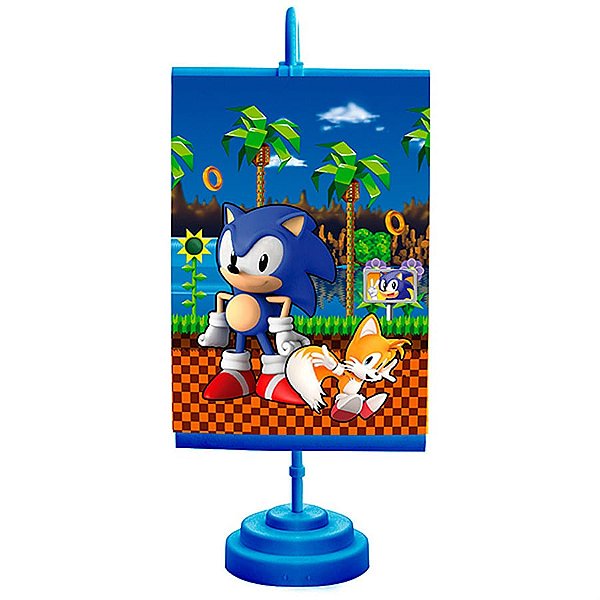 Festa Sonic - Enfeite de Mesa Banner Especial Sonic