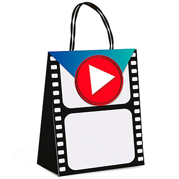 Influencer - Sacola Papel com Fechamento P 10 Un