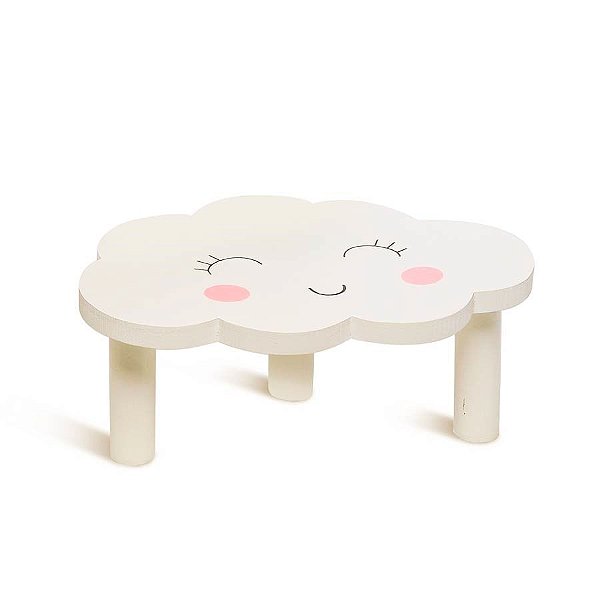 Festa Chuva de Amor - Banquinho de Madeira P (22,5x14,5x10cm)