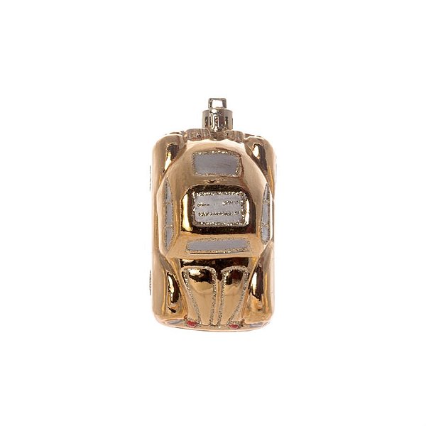 Enfeite para Pendurar Carro Glitter Ouro - 3 Un