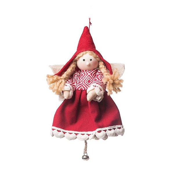 Anjo de Pendurar Blusa Decorada Vermelho e Branco