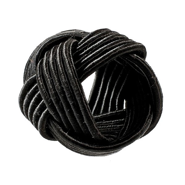 Argola Nó Preto (Porta - Guardanapos) - 4 Peças