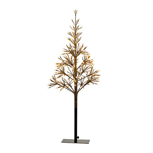 Árvore de Natal 240 Leds Bivolt Ouro e Clara 100cm (Árvores de Led)