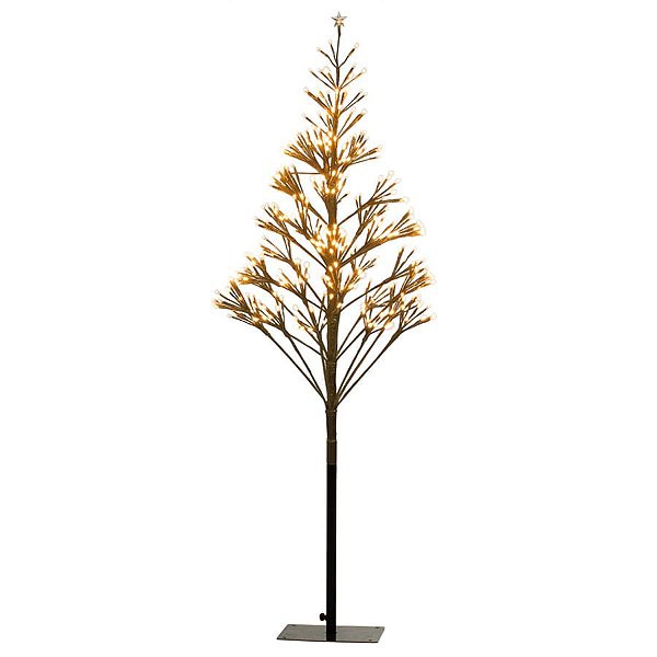 Árvore de Natal 380 Leds Bivolt Ouro e Clara 135cm (Árvores de Led)