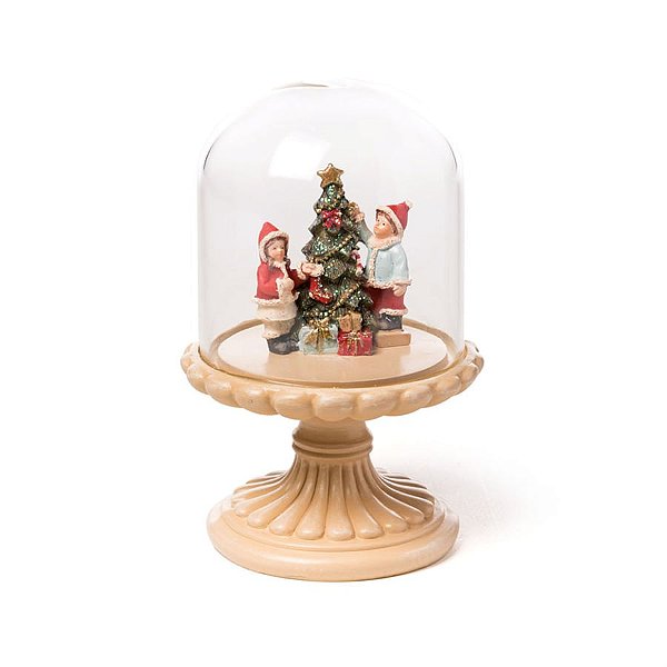Árvore de Natal com Crianças Cúpula Colorido (Santa Claus)