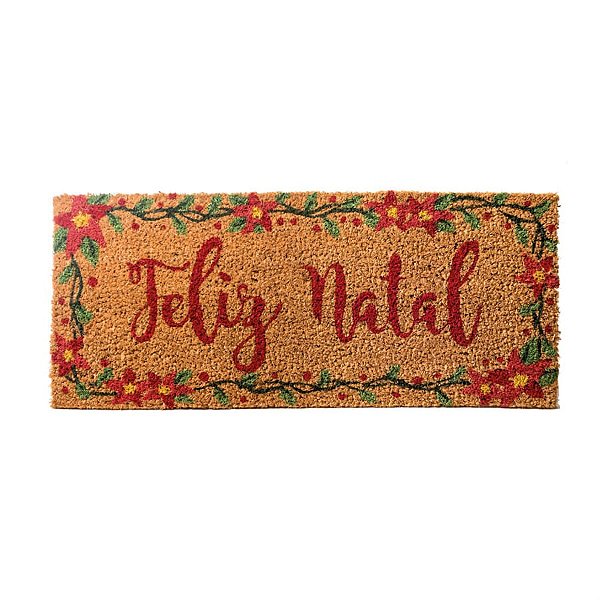 Capacho de Natal Feliz Natal Vermelho (Capachos Natalinos) - 1 Unidade