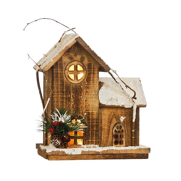 Casa Deco em Madeira Nevada Marrom (Chalé) - 1 Unidade