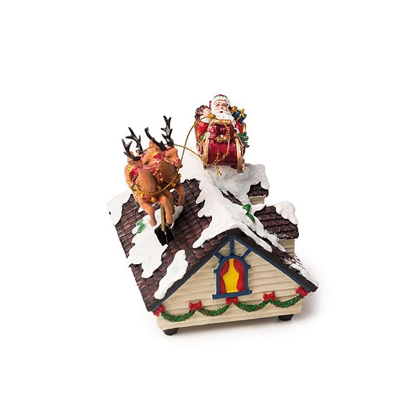 Casa Nevada com Noel no Trenó Colorido