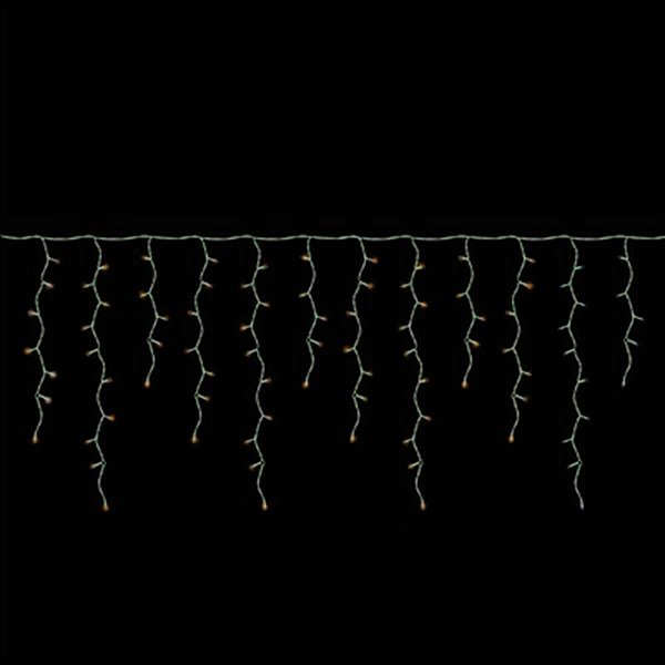 Cascata com 200 Leds Branco Cordão Verde 70x3,40m 220V