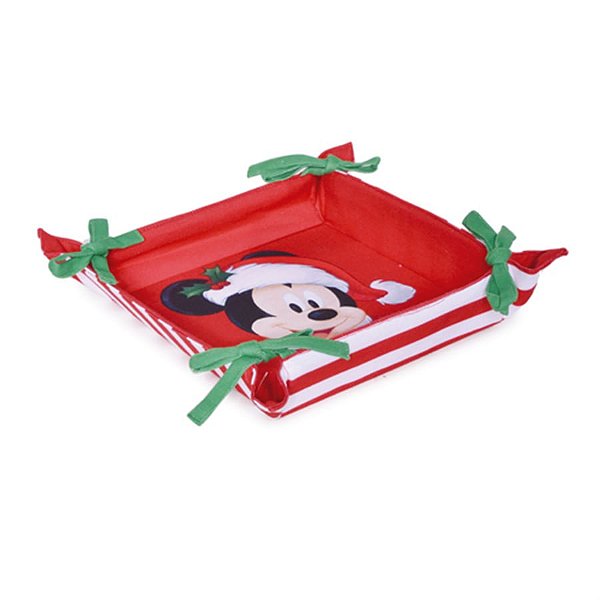 Cesta de Pão Mickey Noel 30X30 cm