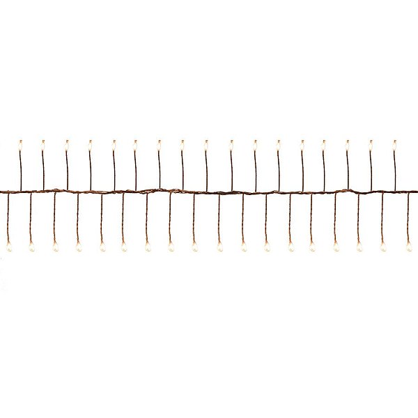 Pisca Pisca com 180 Leds Branco Quente Cordão Cobre 2,50m Bivolt