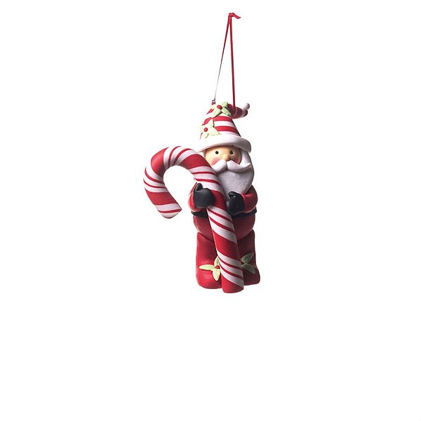 Enfeite para Pendurar - Noel 3D e Candy Vermelho - 3 Un