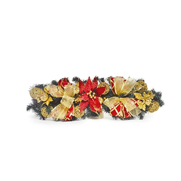 Festão 67cm Vermelho e Ouro (Arranjos e Guirlandas)