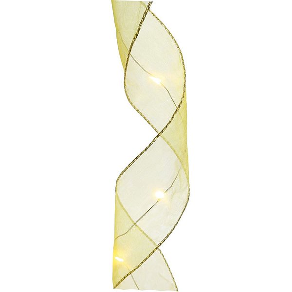 Iluminação de Natal - Fita Pisca Pisca com 20 Leds Voil 2 Pilha AA Amarelo / Clara