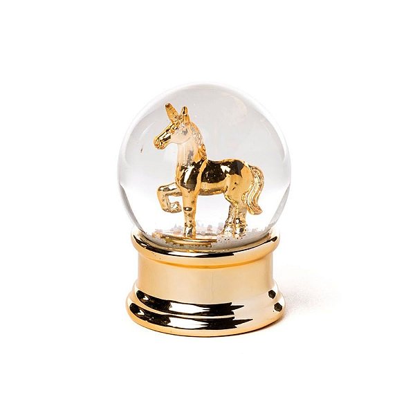 Globo com Unicórnio Ouro e Inc