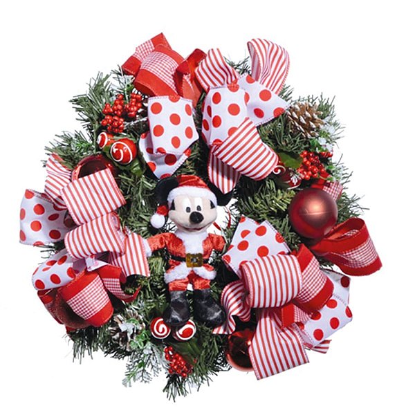 Natal Disney - Guirlanda com Mickey de Pelúcia 40cm