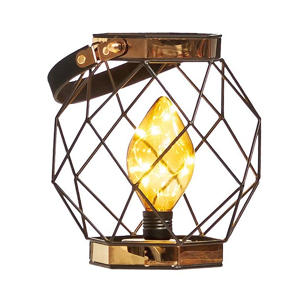 Lanterna Decorativa Haxagonal com Alça Tamanho G