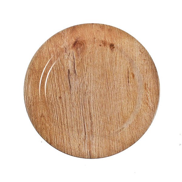 Prato de Natal Marrom 25cm (Melamina) - 1 Un