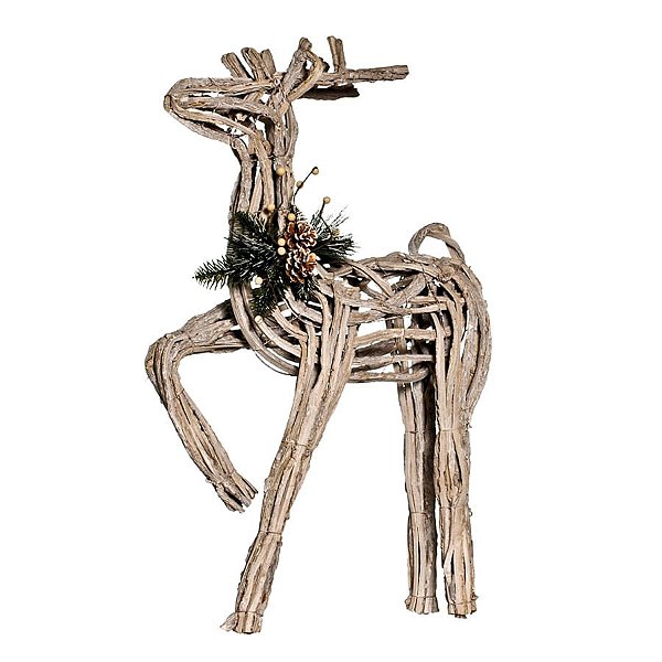 Rena de Natal de Galhos Secos Marrom 75cm