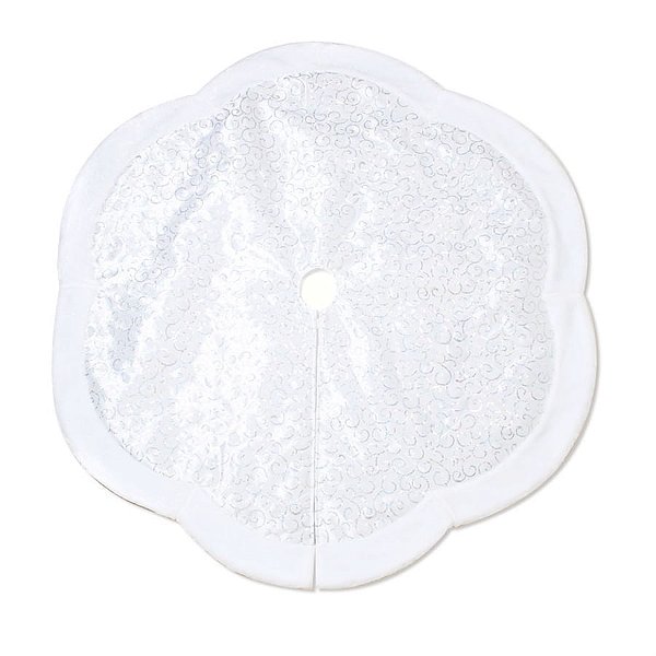 Saia Arabesco Prata e Branca 75 cm (Saias e Acessórios)