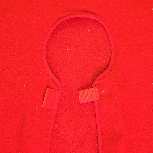 Saia Flocos Neve Ouro e Vermelho 100 cm