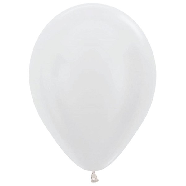 Balão Látex Satin Branco 5" / 13cm - 50 Un