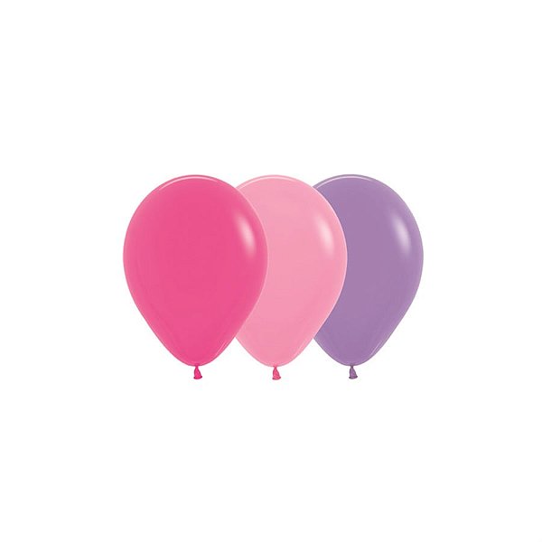 Balão Látex Fashion Menina Sortido 10" / 25cm - 50 Un