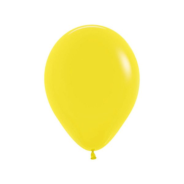 Balão Látex Fashion Amarelo 10" / 25cm - 50 Un