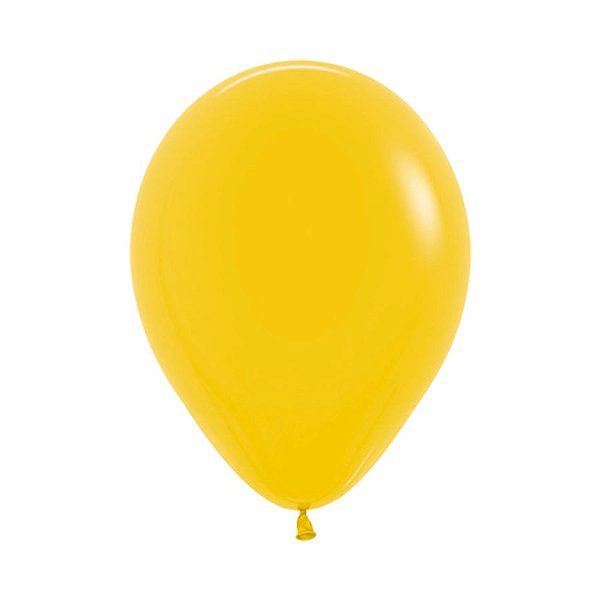 Balão Látex Fashion Amarelo Girassol 10" / 25cm - 50 Un