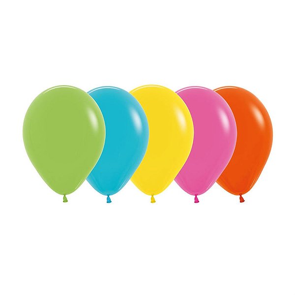 Balão Látex Fashion Tropical Sortido 12" / 30cm - 50 Un