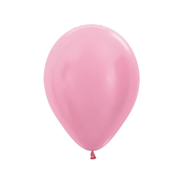 Balão Látex Satin Rosa 12" / 30cm - 50 Un