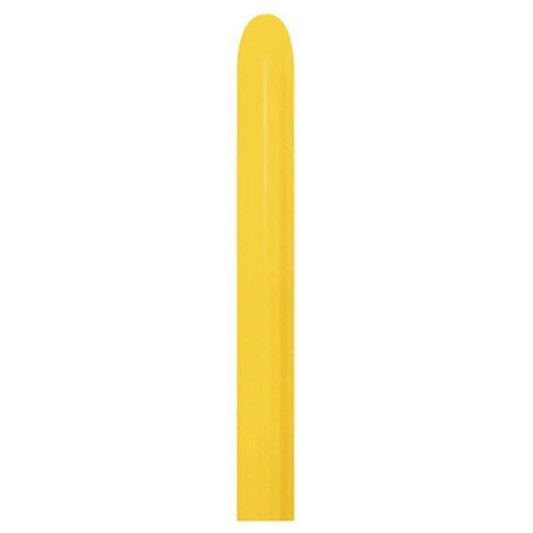 Balão Látex Twist Fashion Amarelo 260'' / 5x150cm - 50 Un