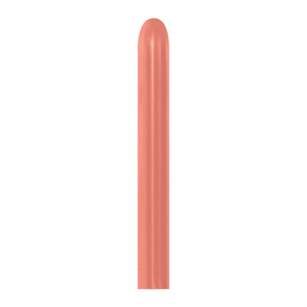 Balão Látex Twist Metal Dourado Rosa 260'' / 5x150cm - 50 Un