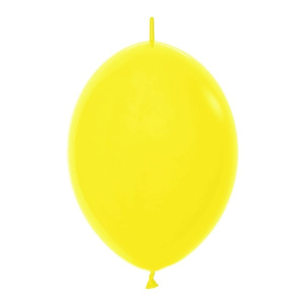 Balão Látex Fashion Amarelo Lol 12'' / 30cm - 50 Un