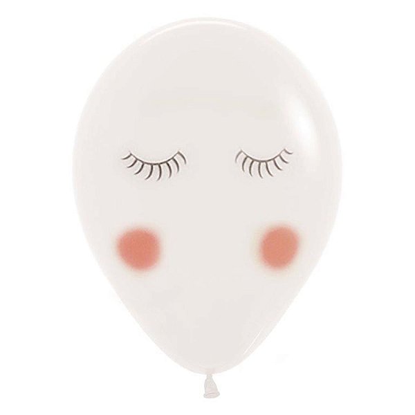 Balão Látex Impressão 2 Lados Fashion Carinha Unicórnio 12" / 30cm - 50 Un