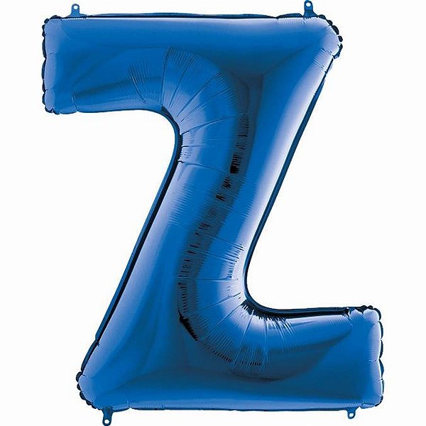 Balão Metalizado Letra Z Azul 40'' / 101cm