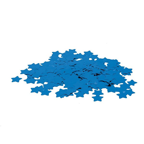 Confete Metálico Estrela Azul Escuro 2 cm - 100 Gramas
