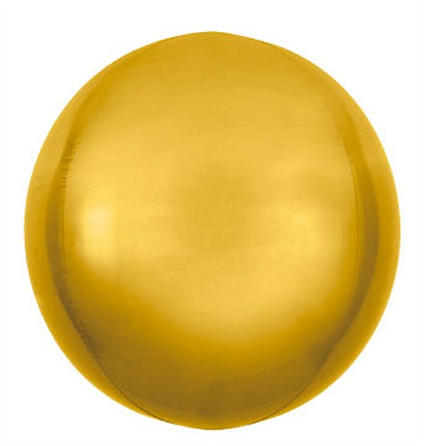 Balão Bolha Metal Ouro 24'' / 60cm